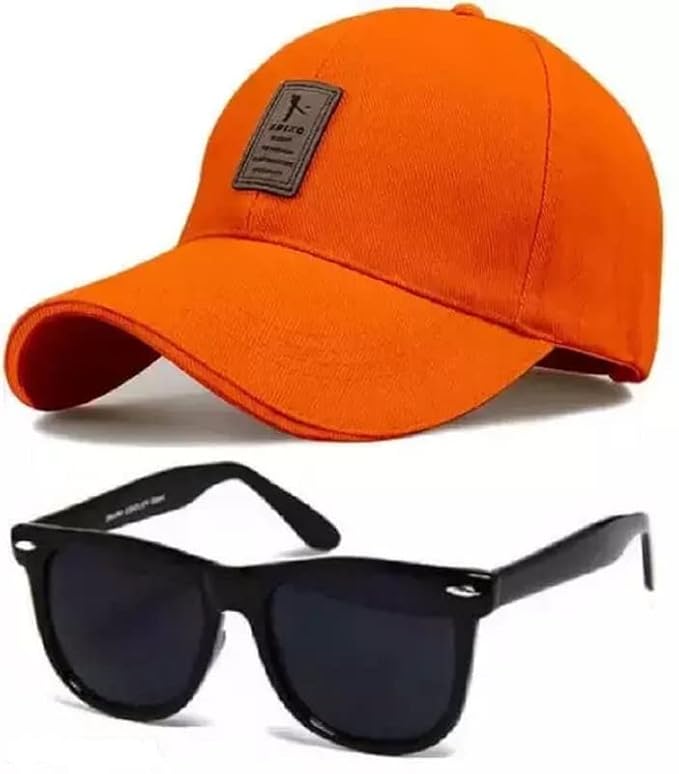 CAPITEUM , Stylish Sport Baseball Cap & Stylish Aviator Wayfarer Sunglass for Men's and Boy's