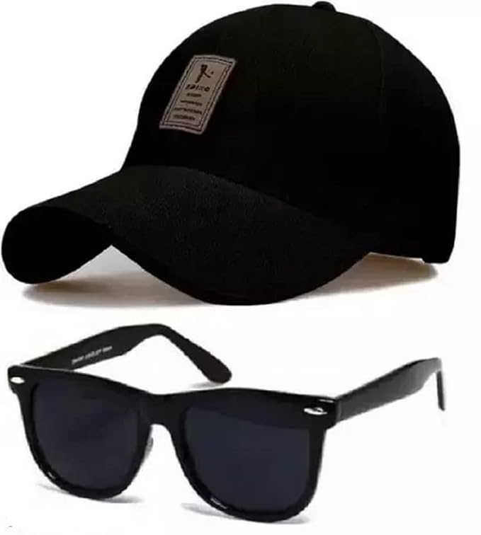 CAPITEUM , Stylish Sport Baseball Cap & Stylish Aviator Wayfarer Sunglass for Men's and Boy's
