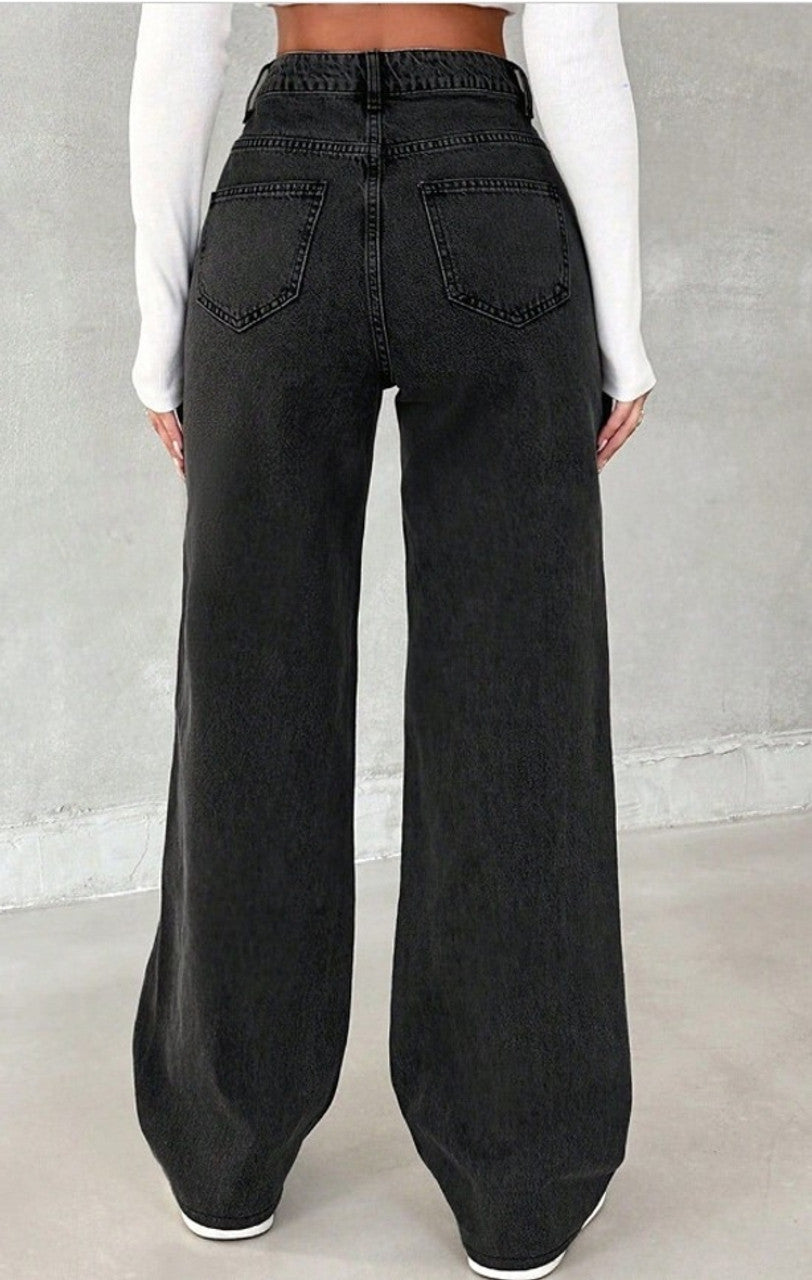 Women Straight Fit High Rise Blue Jeans