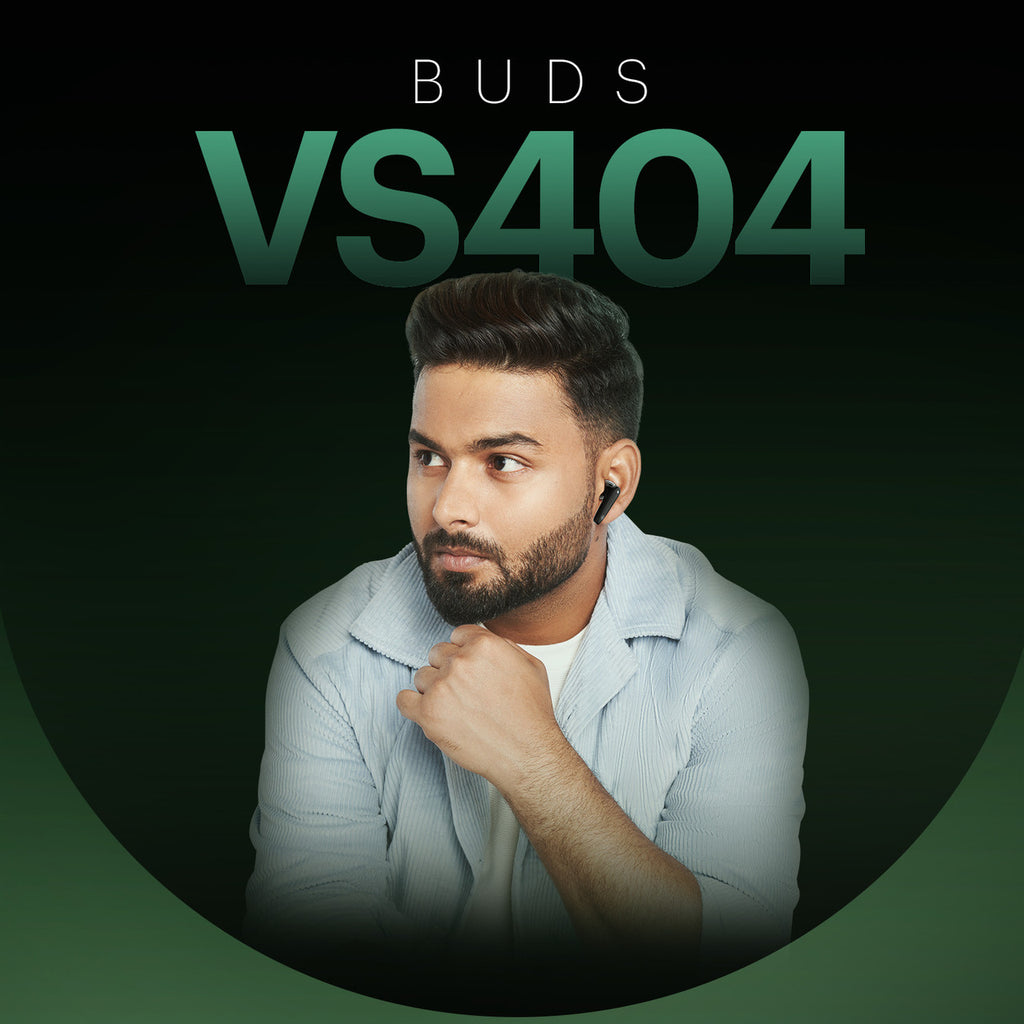 Noise Buds VS404 with 50 Hours Playtime, ENC with Quad Mic, 3 EQ modes Bluetooth  (Jet Black, True Wireless)