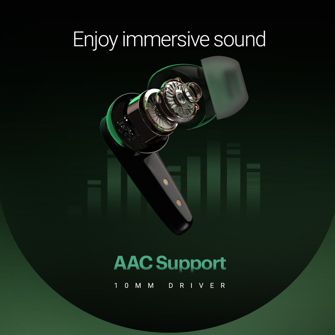 Noise Buds VS404 with 50 Hours Playtime, ENC with Quad Mic, 3 EQ modes Bluetooth  (Jet Black, True Wireless)